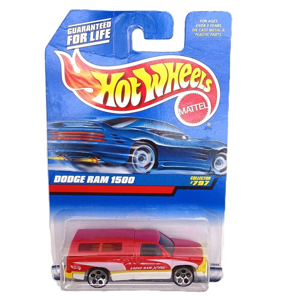 Hot Wheels 1998 Red Dodge Ram 1500 #797 Mattel 5 Hole Rims Collectible Toy Truck